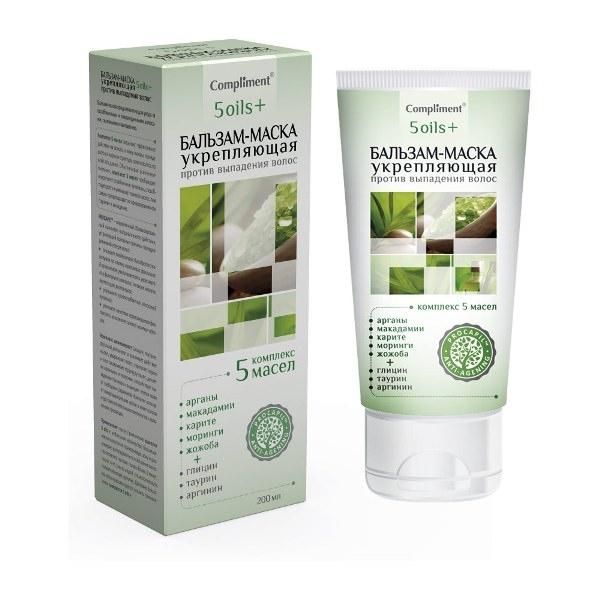 Compliment 5 oils + Бальзам-маска укрепляющая против выпадения волос 200мл