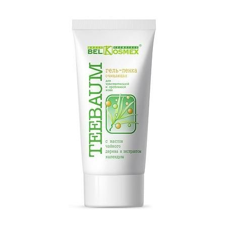 Гель-пенка BelKosmex Teebaum очищающий для чувствит. и проблемной кожи с чайным деревом 80 г упак.
