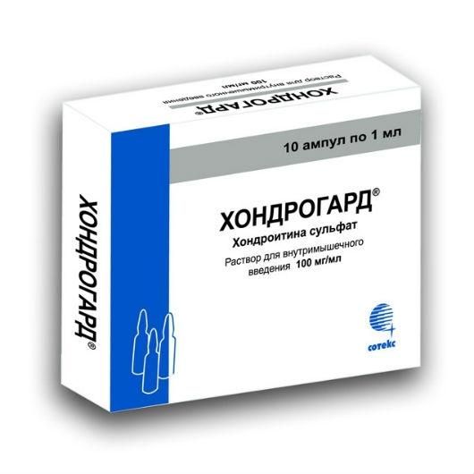 Хондрогард ампулы 100 мг/мл, 1 мл, 10 шт Хондрогард ампулы 100 мг/мл, 1 мл, 10 шт