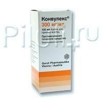 Конвулекс капли для приема внутрь 300 мг/мл , 100 мл Конвулекс капли для приема внутрь 300 мг/мл , 100 мл