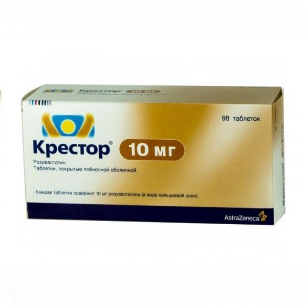 Крестор таблетки покрыт.плен.об. 10 мг 98 шт.