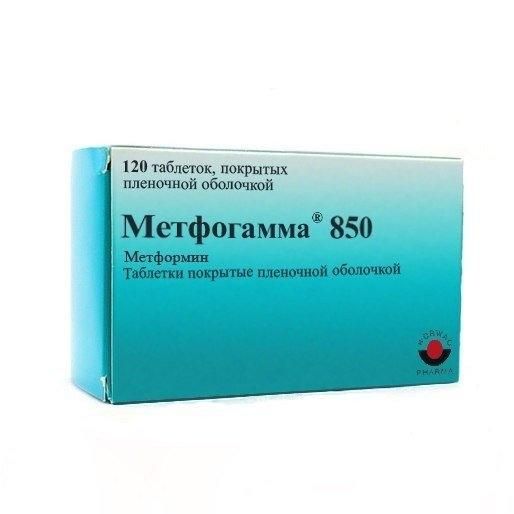 Метфогамма 850 таблетки 850 мг, 120 шт. Метфогамма 850 таблетки 850 мг, 120 шт.