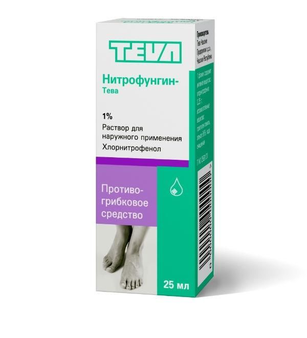 Нитрофунгин-Тева р-р для наружнего применения 25 мл флаконы Нитрофунгин-Тева р-р для наружнего применения 25 мл флаконы