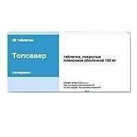 Топсавер таблетки покрыт.плен.об. 100 мг 28 шт. Топсавер таблетки покрыт.плен.об. 100 мг 28 шт.