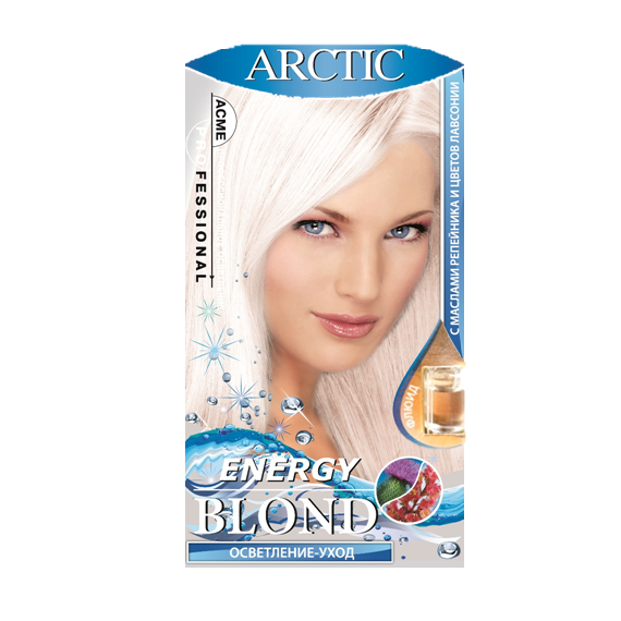 Acme-Color Рябина Осветлитель для волос Arctic с флюидом Energy Blond