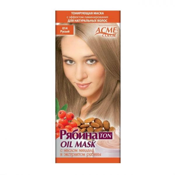 Acme-Color Тонирующая маска Рябина тон 014 Русый oil mask 30мл Acme-Color Тонирующая маска Рябина тон 014 Русый oil mask 30мл