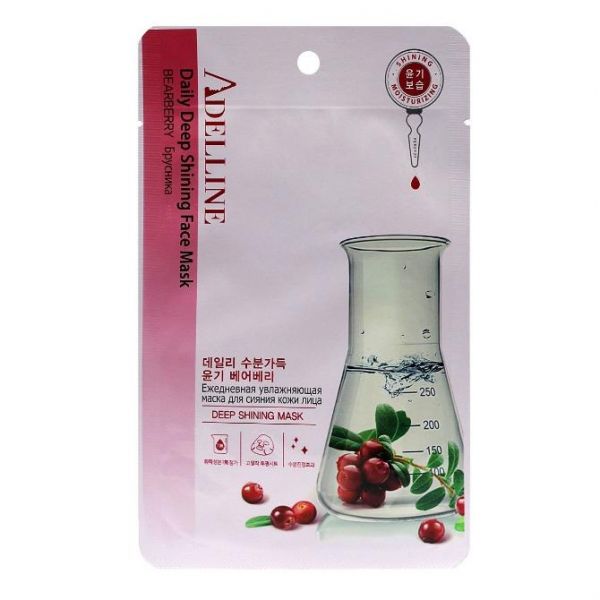 Adelline Маска ежедневная для сияния и увлажения кожи Брусника 22мл