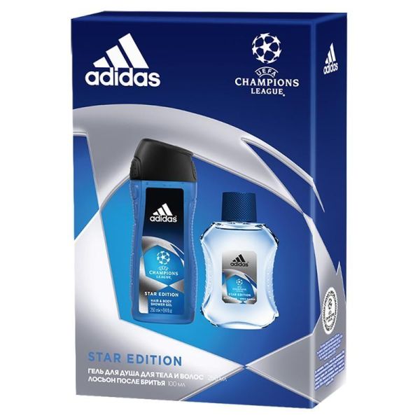 Adidas Набор uefa star edition лосьон после бритья 100 мл + гель для душа 250 мл 1 шт.