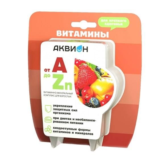 Аквион Витаминно-минеральный комплекс от А до Zn 30 шт. Аквион Витаминно-минеральный комплекс от А до Zn 30 шт.