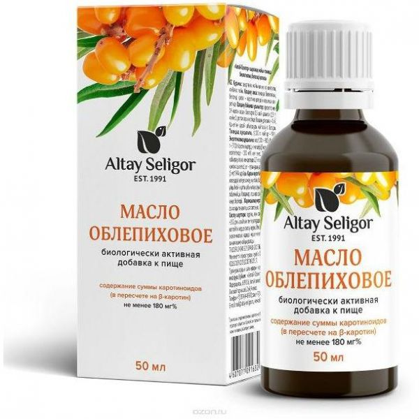Altay Seligor Масло облепиховое БАД пластик 50 мл