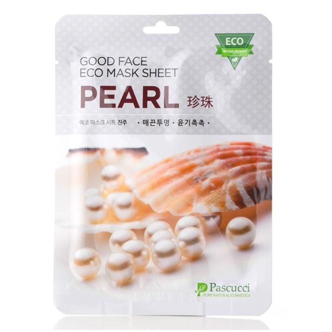 Amicell Pascucci Good Face Eco Mask Sheet Pearl Маска с экстрактом жемчуга 23мл