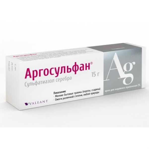 Аргосульфан крем 2%, 15 г Аргосульфан крем 2%, 15 г