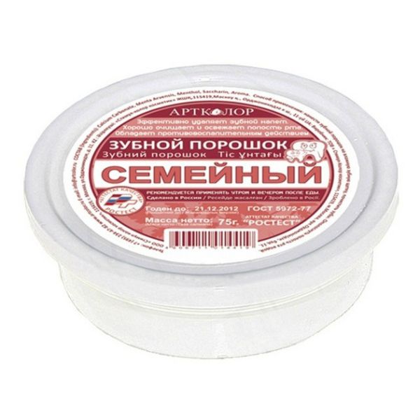 АртКолор Зубной порошок семейный 75г