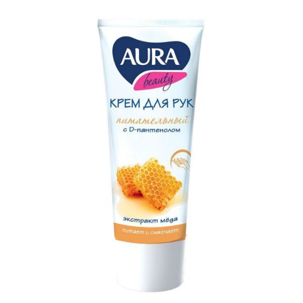 Aura Beauty Крем для рук питательный с D-пантенолом и экстрактом меда 75мл