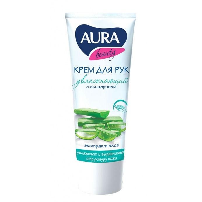 Aura Beauty Крем для рук увлажняющий с глицерином и экстрактом алоэ 75м