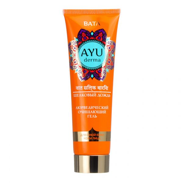 AYUderma Вата Шелковый дождь аюрведический гель для сухой кожи лица очищающий 100 мл
