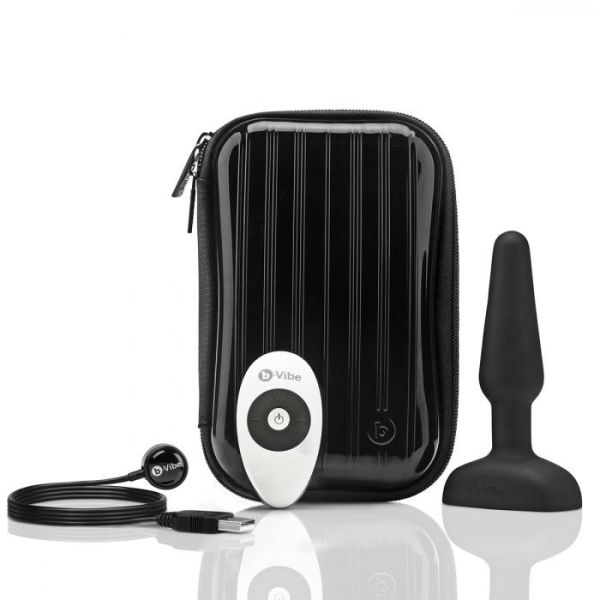 B-Vibe Анальная премиум-пробка с 3 моторами Trio Plug Black 1 уп.