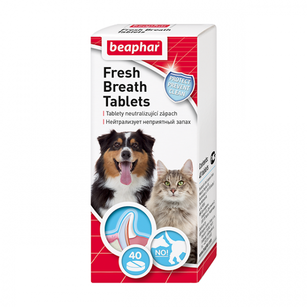 Beaphar Fresh Breath Tablets Средство для животных от запаха пасти таблетки 40 шт.
