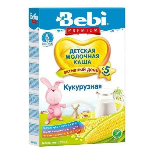 Bebi Premium каша молочная кукурузная 5 мес. 200 г