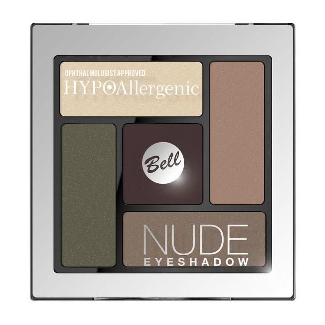 Bell Hypoallergenic Тени для век Nude Eyeshadow сатиново-кремовые 04 тон 1 шт.