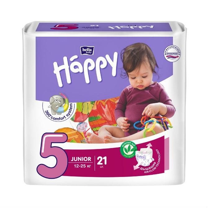 Bella Подгузники Baby Happy 5 Junior 12-25 кг 21 шт.