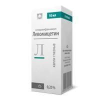 Левомицетин глазные капли 0.25%, 10 мл Левомицетин глазные капли 0.25%, 10 мл