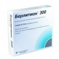 Берлитион 300 ампулы 300 мг , 12 мл , 5 шт.