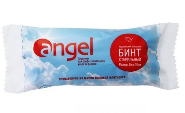Бинт стерильный Angel 10 см х 5 м Бинт стерильный Angel 10 см х 5 м