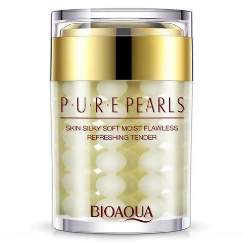 BioAqua Pure Pearls Крем для лица увлажняющий с натуральной жемчужной пудрой 60 г