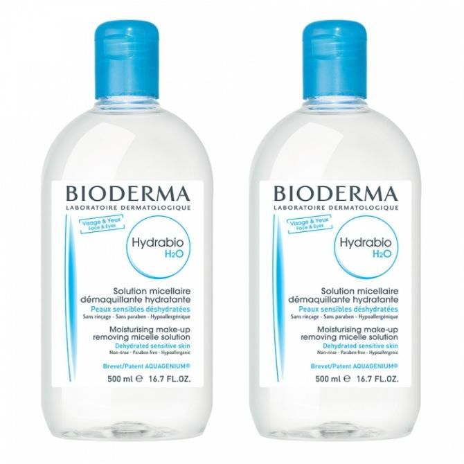 Bioderma Hydrabio H2O мицеллярная вода 500 мл 2 шт.