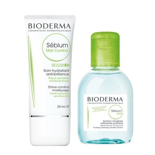 Bioderma набор Sebium Mat Control Крем 30 мл+H2O Мицеллярная вода 100 мл 1 уп.