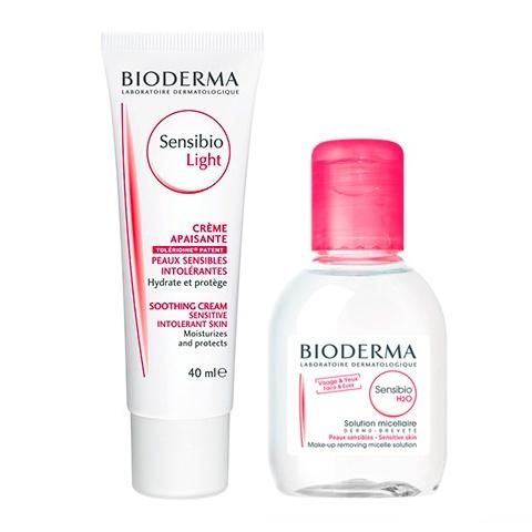 Bioderma Sensibio Light набор крем + сенсибио H2O вода мицеллярная 100 мл 1 уп.