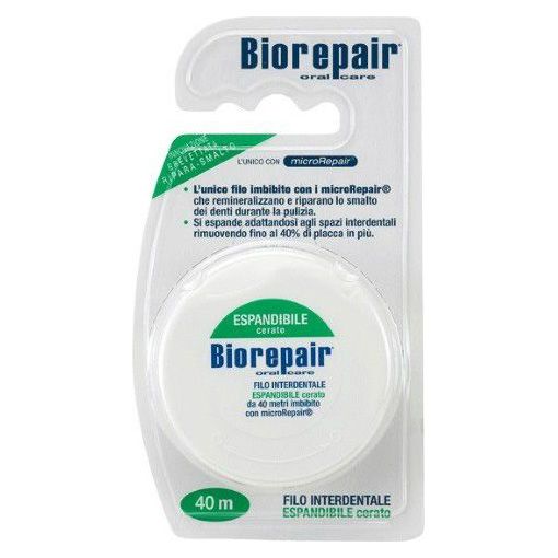 Biorepair Зубная нить Floss Expandible Waxed расширяющаяся с воском 40 м