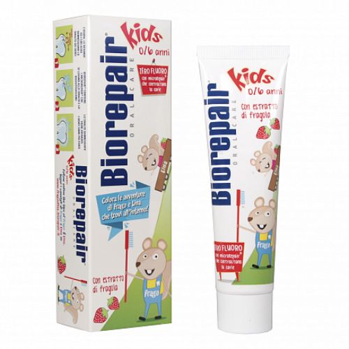 Biorepair Зубная паста Kids детская со вкусом клубники от 0-6 лет 50 мл