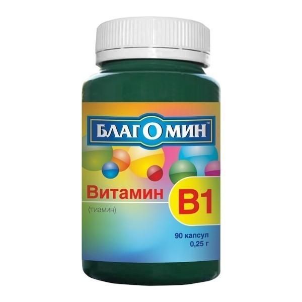 Благомин витамин B1(тиамин) капсулы 0,25 г 90 шт.