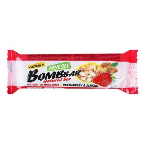 Bombbar Батончик мультизлаковый клубника 45 г