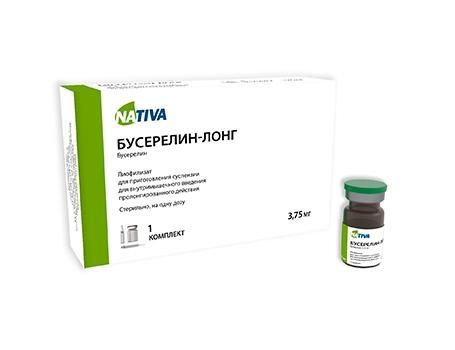 Бусерелин-лонг лиофилизат для сусп. для в/мыш. введ. пролонг. 3,75 мг флакон 1 шт.