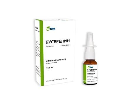 Бусерелин спрей назальный дозированный 150 мкг/доза флакон 17,5 мл