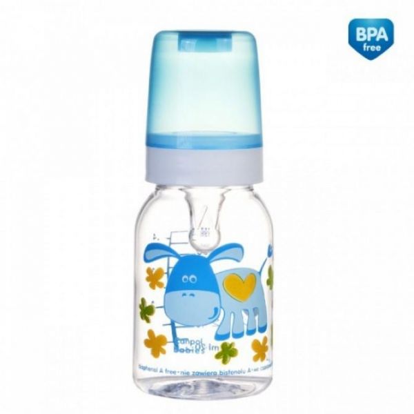 Canpol бутылочка тритановая (BPA 0%) с силиконовой соской 120 мл с 3 мес. Cheerful animals Canpol бутылочка тритановая (BPA 0%) с силиконовой соской 120 мл с 3 мес. Cheerful animals