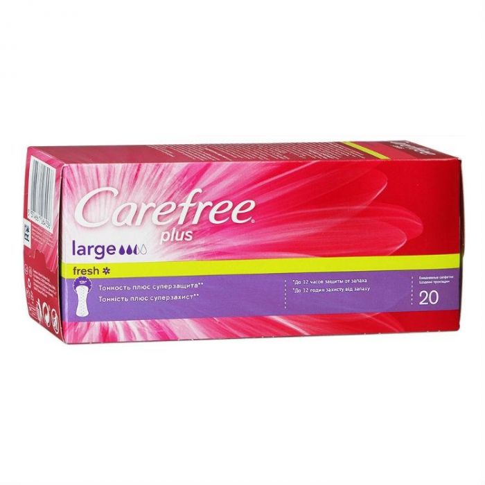 Carefree Plus Large Fresh салфетки (прокладки) ежедневные 20 шт.