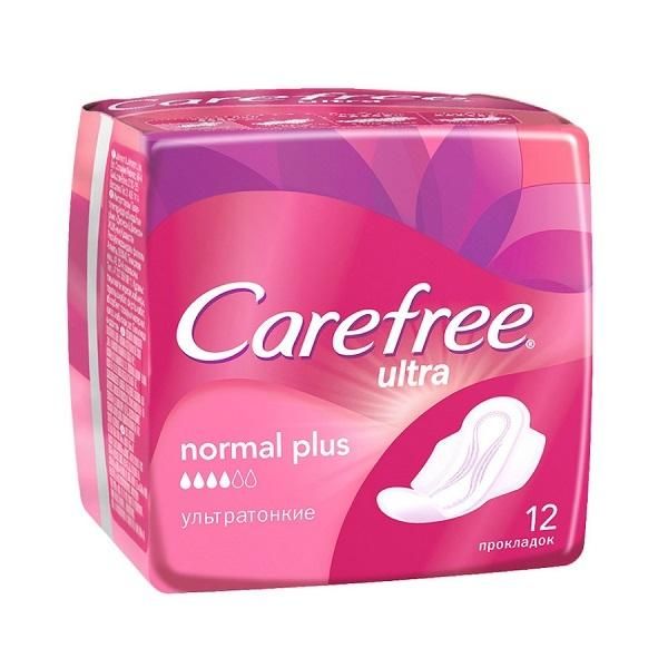 Carefree Ultra Normal Plus прокладки гигиенические 12 шт