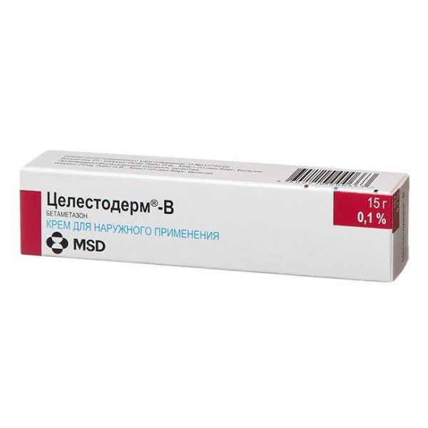 Целестодерм в крем 0.1%, 15 г Целестодерм в крем 0.1%, 15 г
