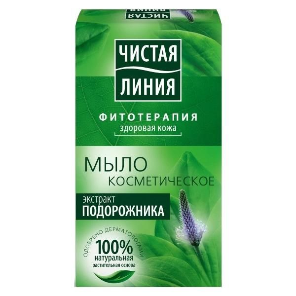 Чистая Линия Мыло твердое Экстракт Подорожника 80г