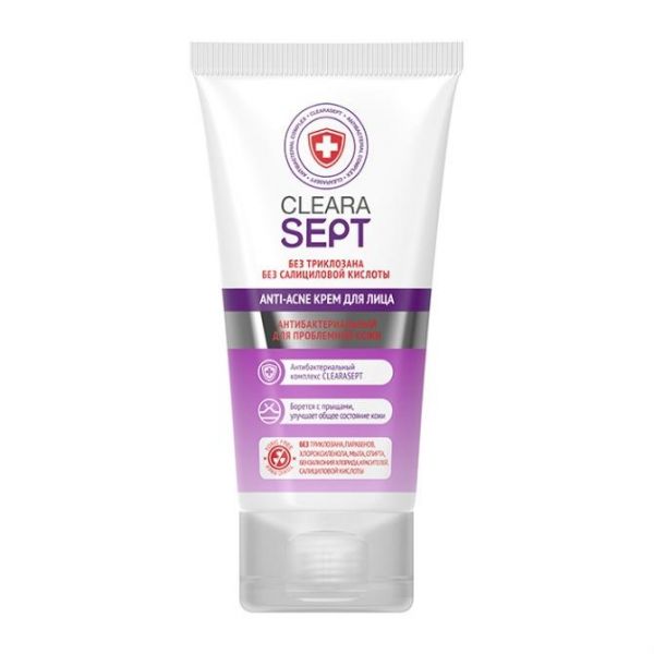 ClearaSept Крем-гель anti-acne для лица антибактериальный для проблемной кожи 50 мл