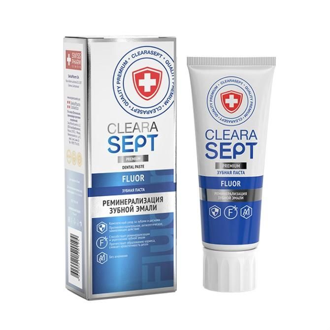 ClearaSept Зубная паста Fluor Реминерализация зубной эмали 75 мл