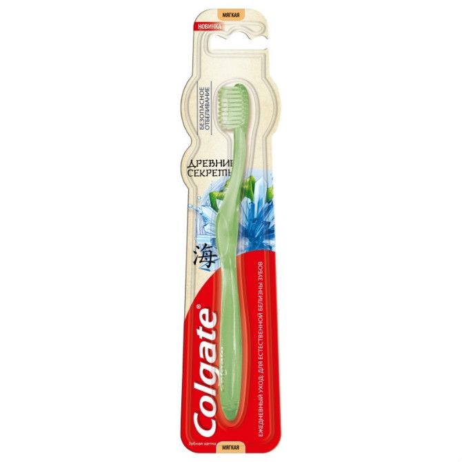 Colgate Зубная щетка Древние Секреты Безопасное отбеливание мягкая