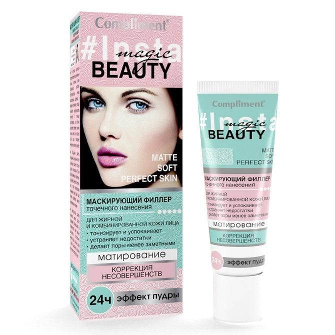 Compliment Insta Magic Beauty Маскирующий филлер точечного нанесения для жирной и комбинированной кожи лица 35мл