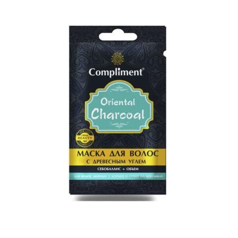 Compliment Oriental Charcoal Саше Маска для волос с древесным углем себобаланс + объем 25мл