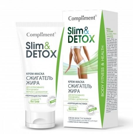 Compliment Slim &amp; Detox Крем-маска сжигатель жира для интенсивного похудения 200мл