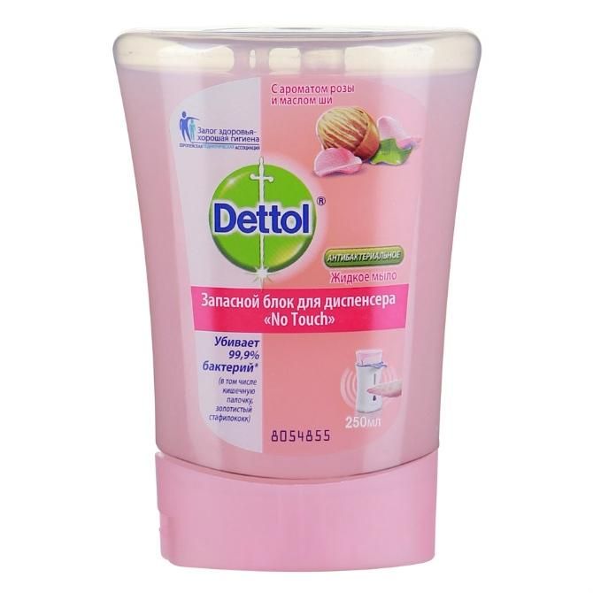 Деттол Мыло жидкое Роза и масло ши запасной блок для диспенсера No Touch 250мл